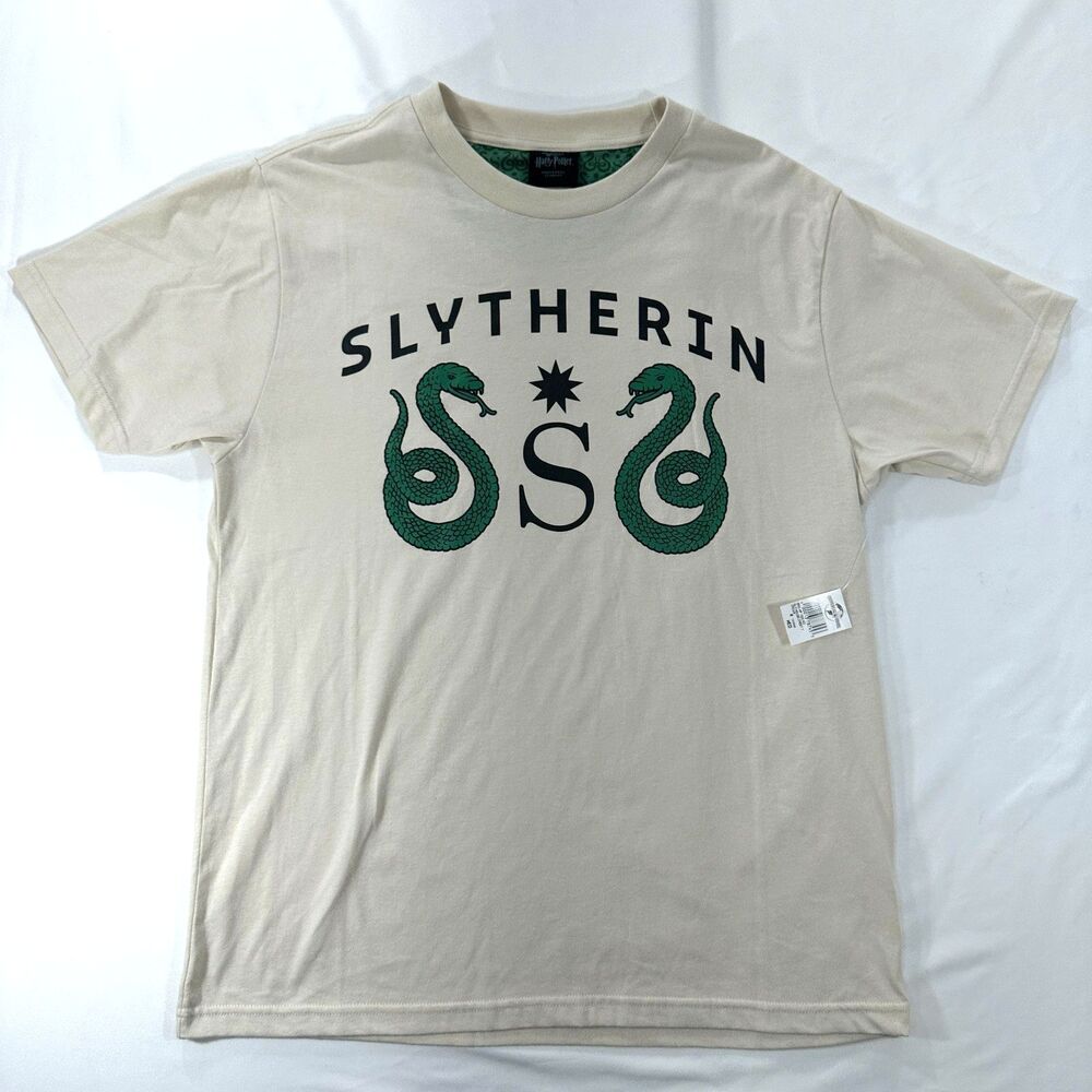 Harry Potter Men T-Shirt Med Official Licensed Slytherin Graphic Spell Print BG